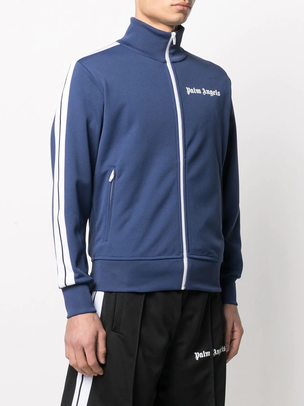 striped sleeve track jacket - 3