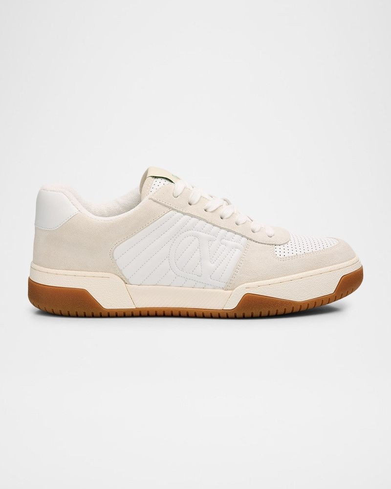 Valentina Mixed Leather Retro Sneakers 1