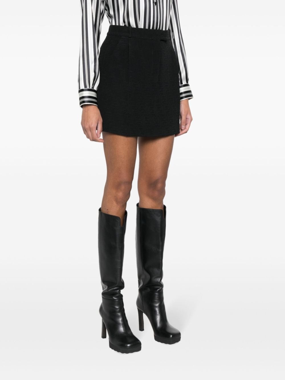 Zucca-jacquard miniskirt - 3