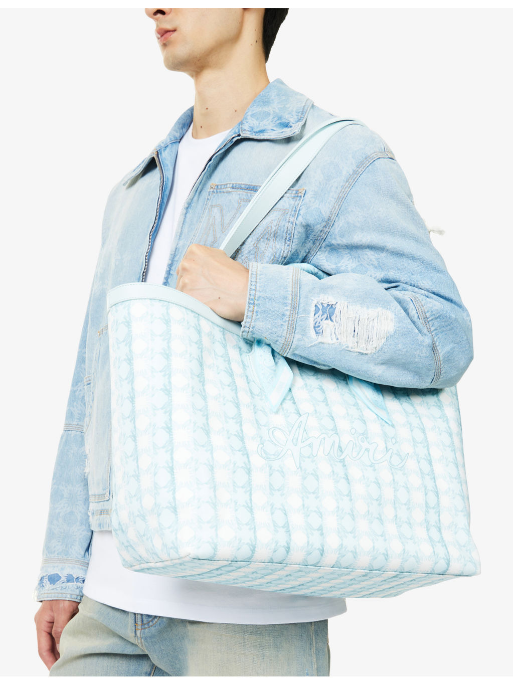 Script Woven Tote Bag - 2