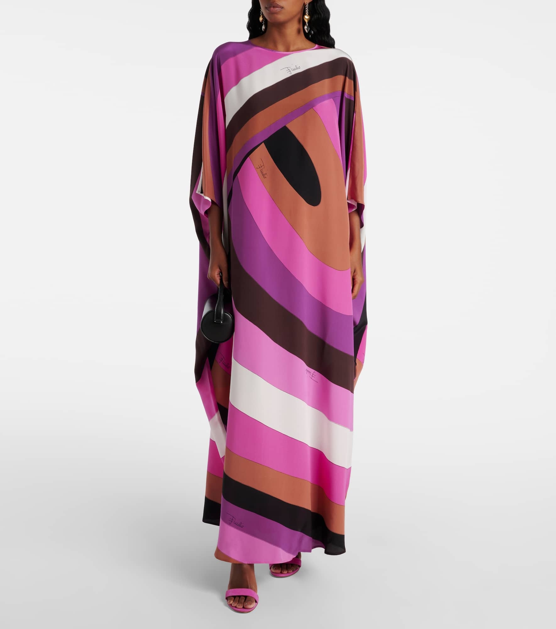 Iride silk crêpe de chine kaftan - 2
