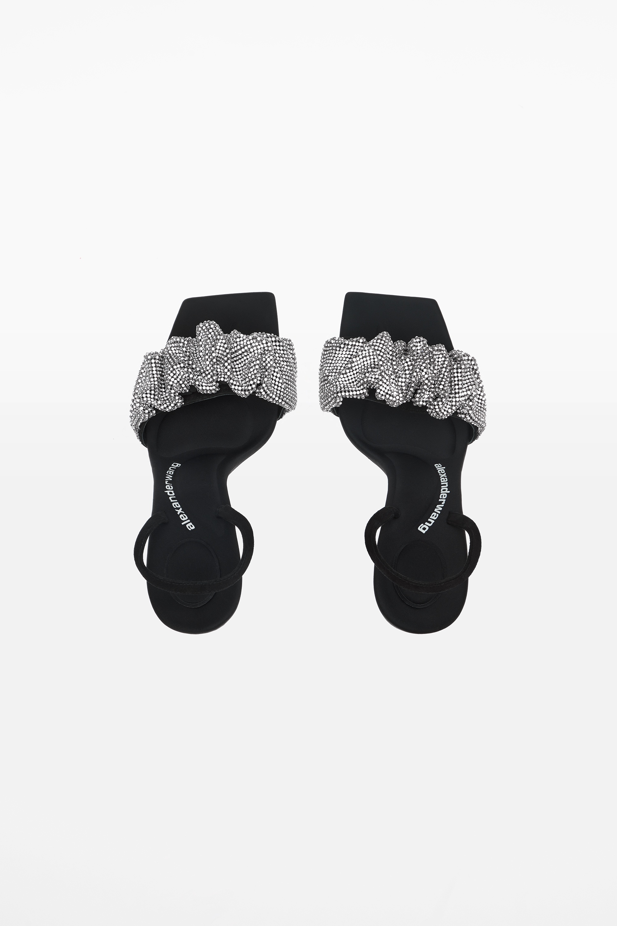 JULIE CRYSTAL SCRUNCHIE SANDAL IN CRYSTAL - 5