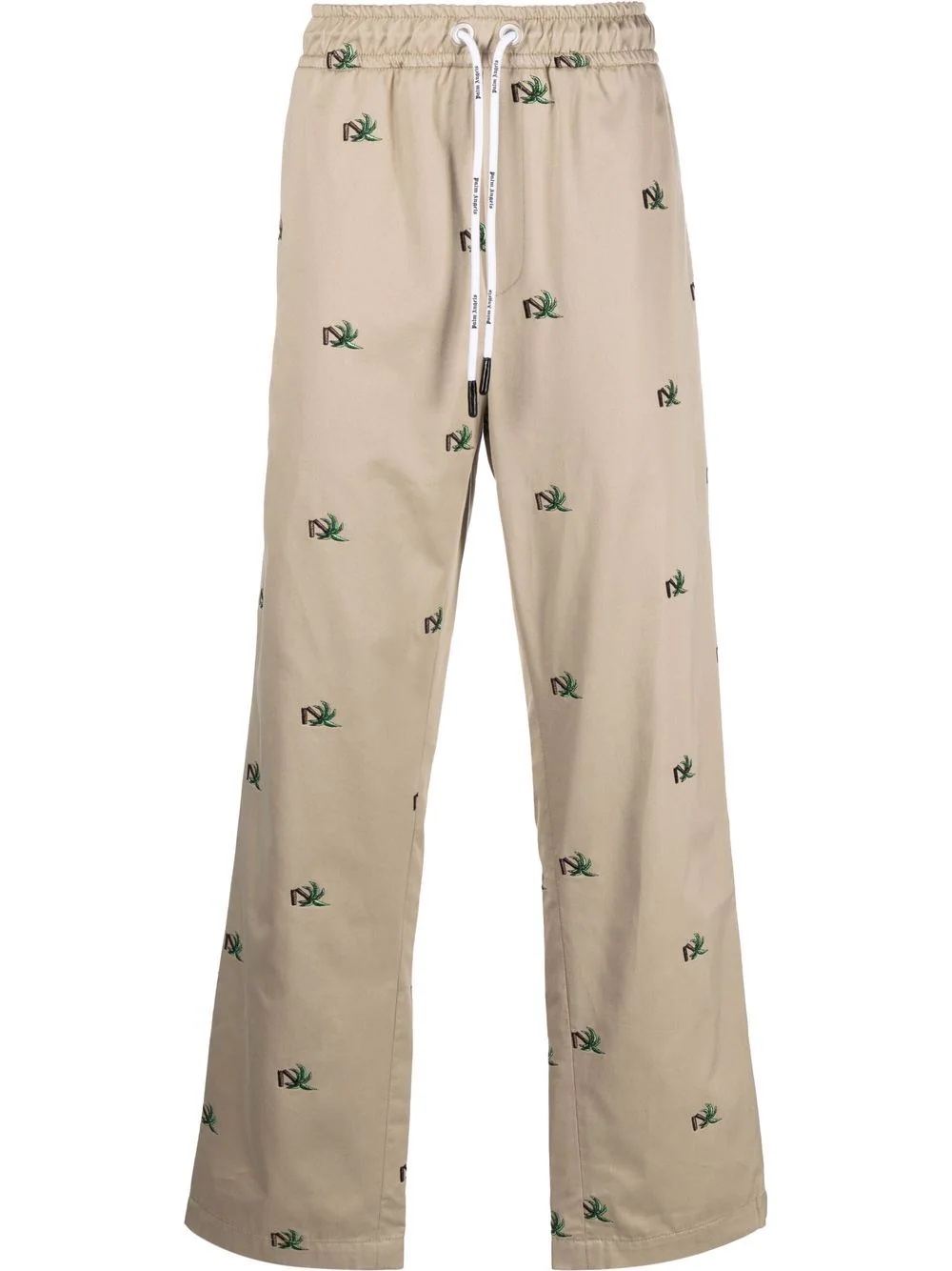 broken palm tree straight-leg trousers - 1