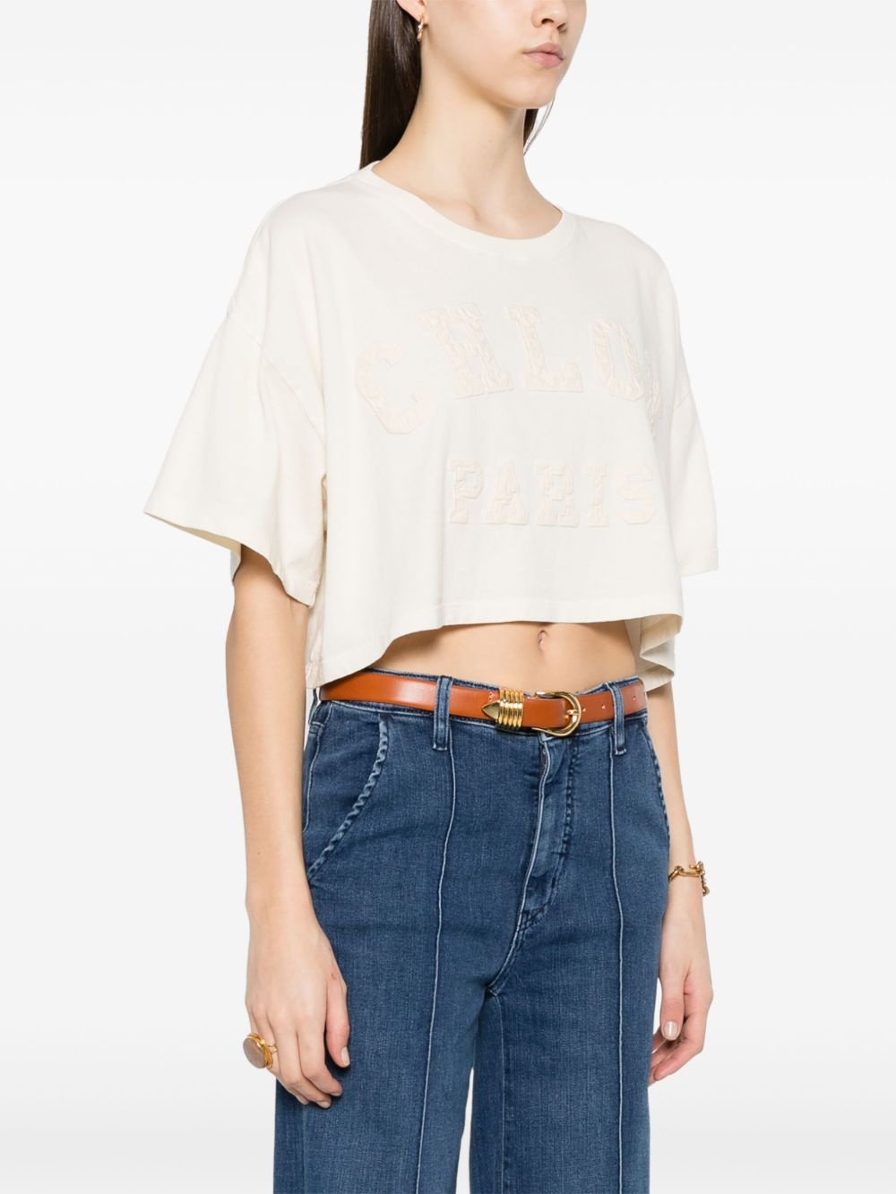 logo-appliqué T-shirt - 3