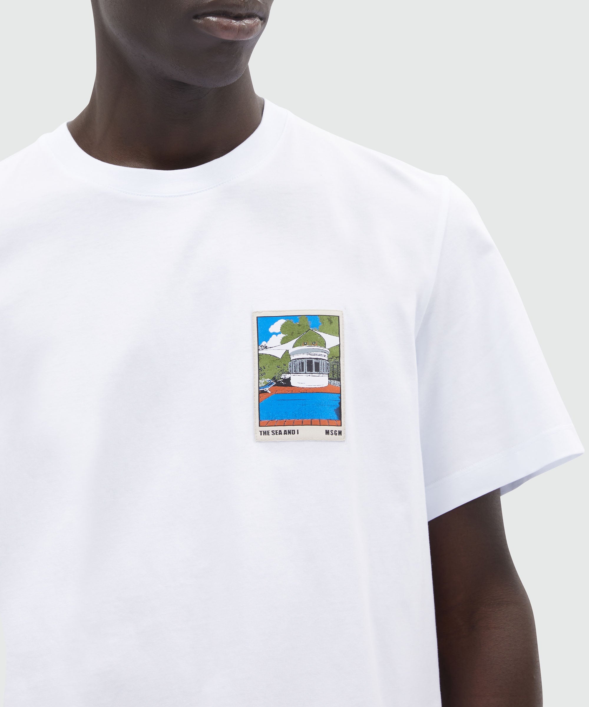 White jersey T-Shirt and "La Vedetta" patch - 5