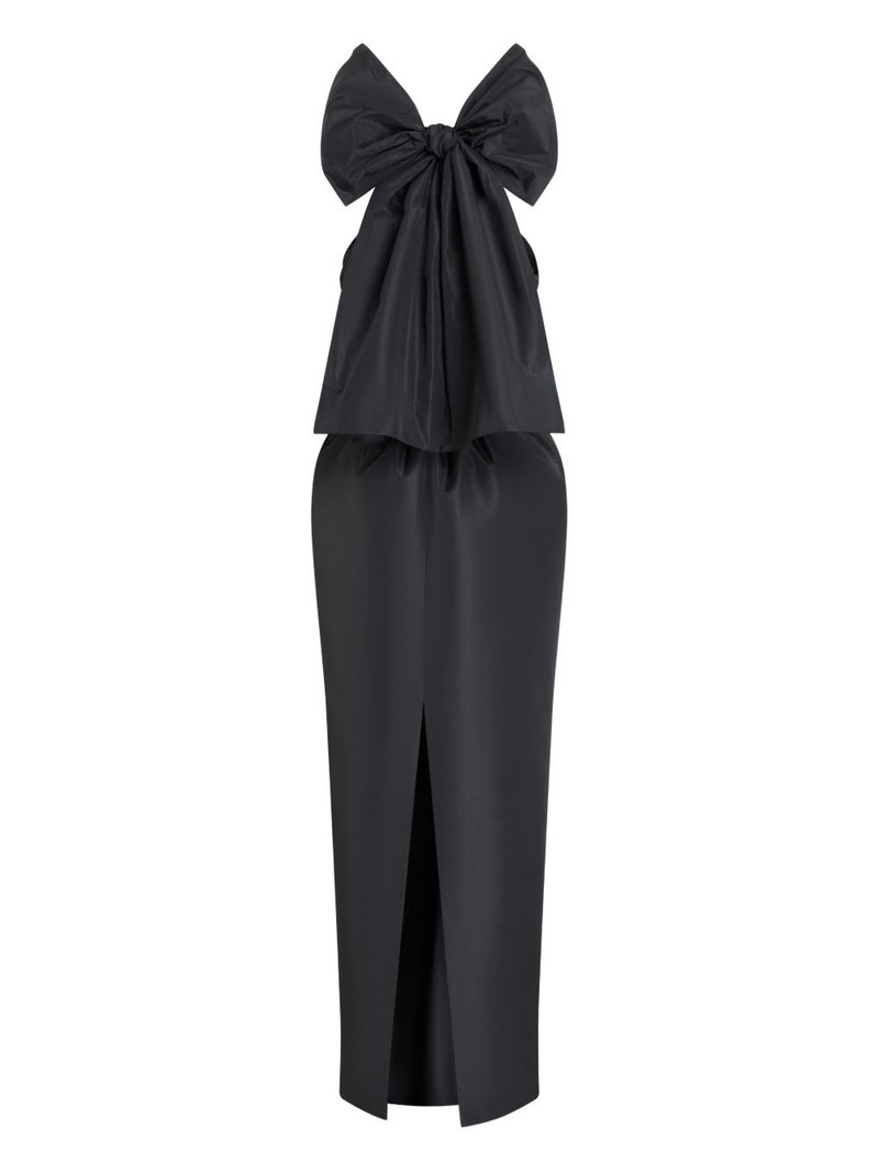 bow-detail black dress 5
