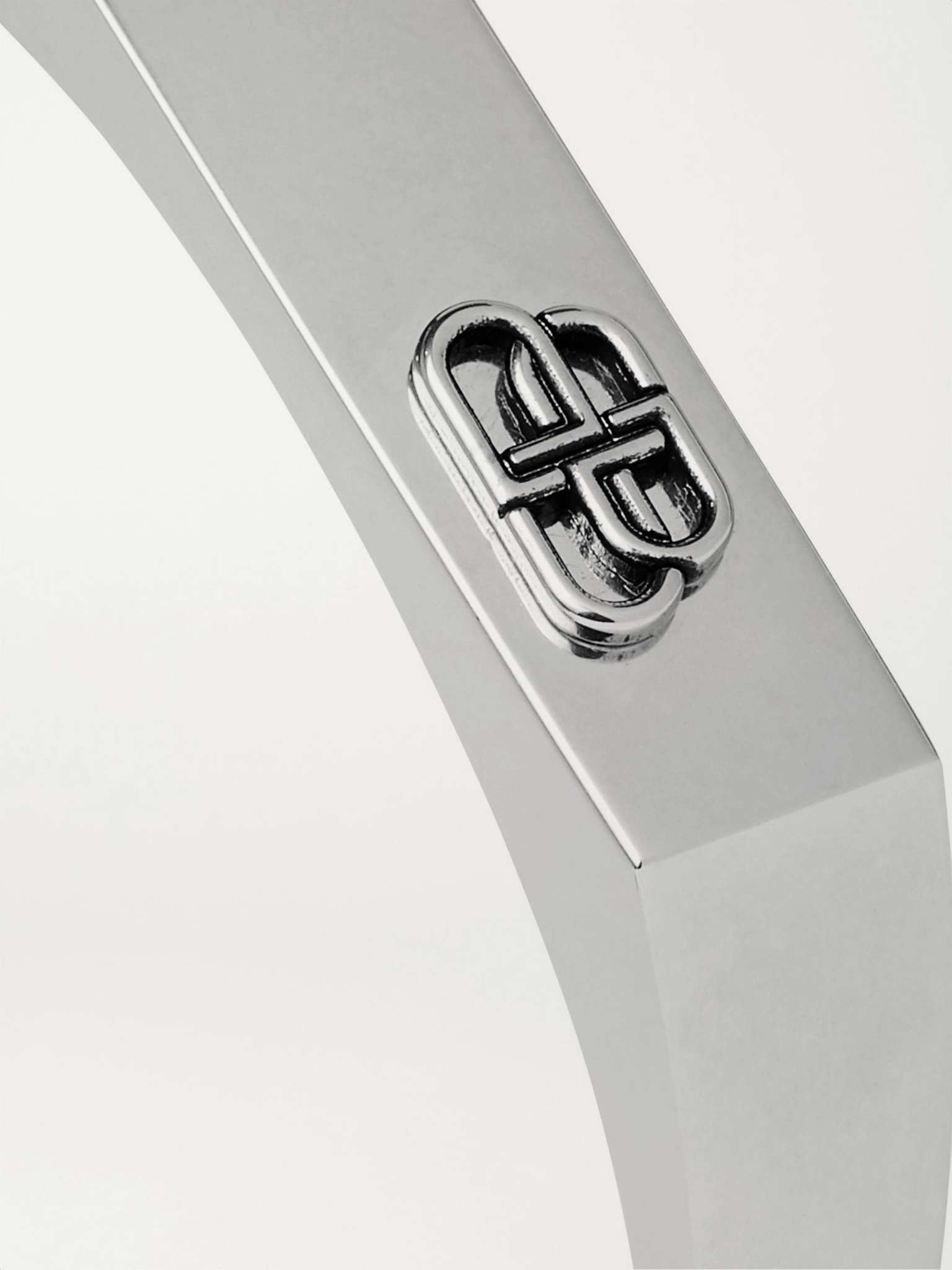 Logo-Detailed Silver-Tone Cuff - 3