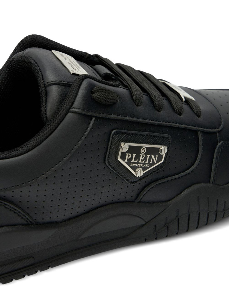 perforated logo plaque trainers 4