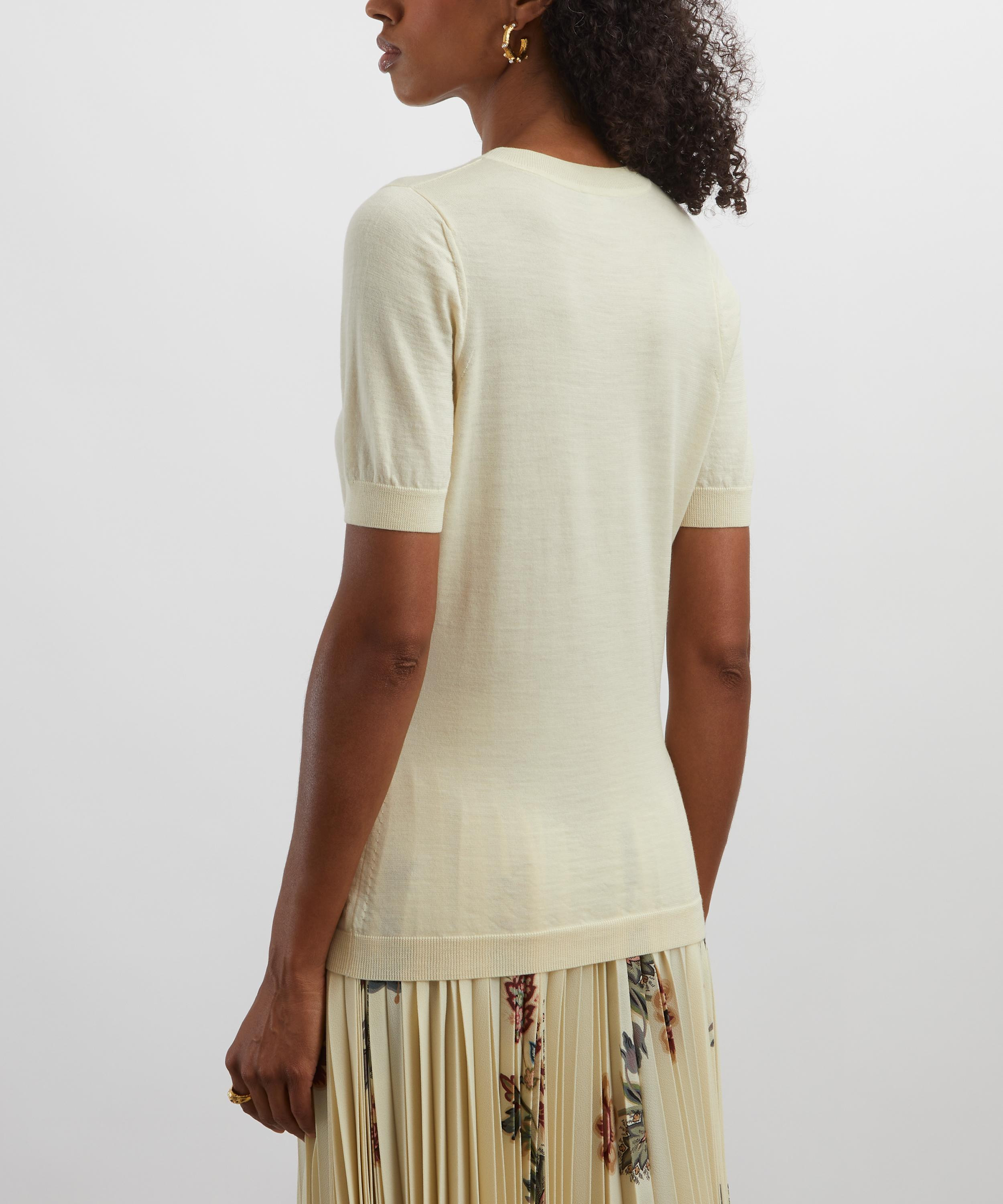 Floral Wool-Blend Jacquard Top - 4