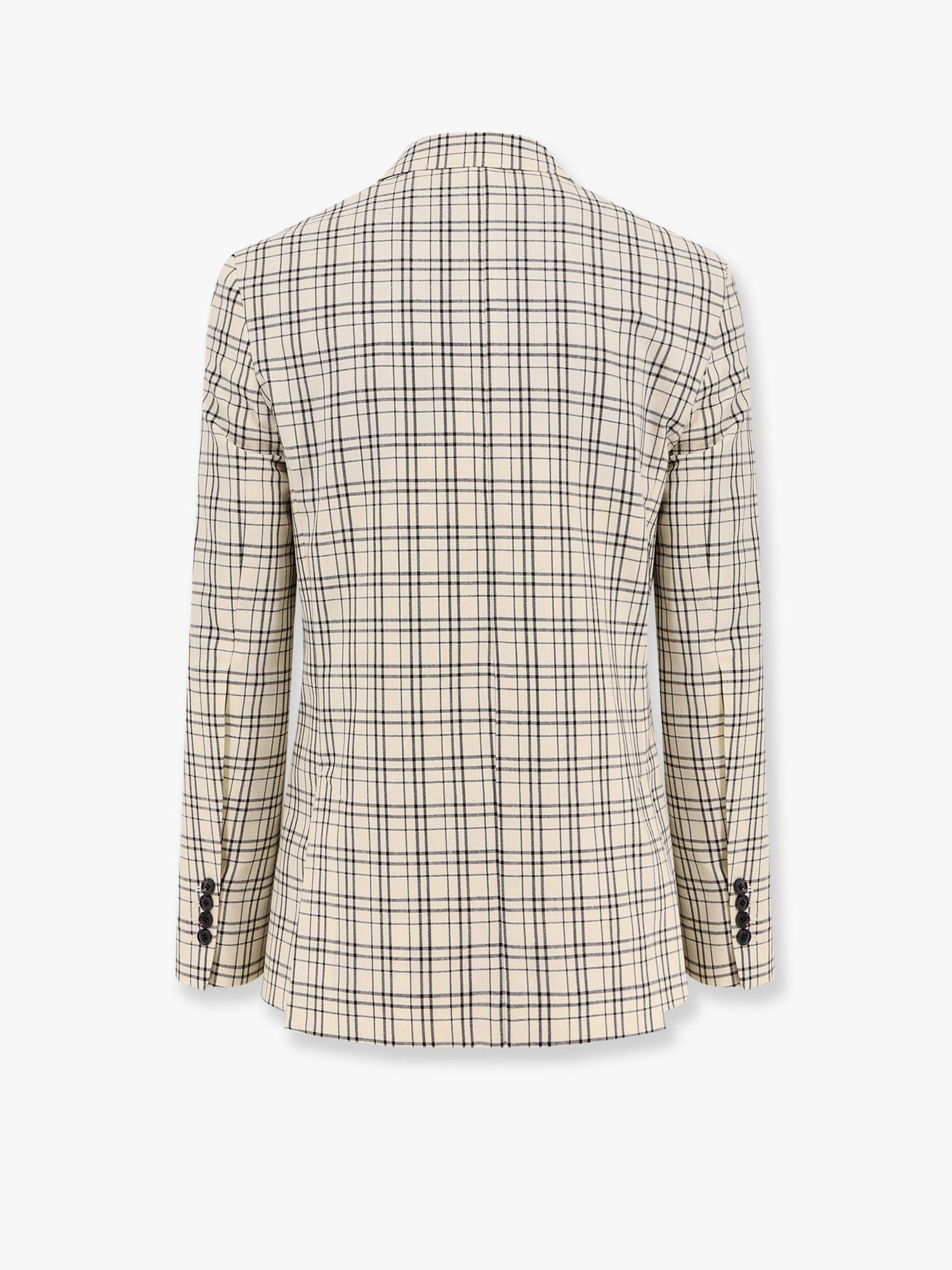 Ami Paris Virgin Wool Blazer With Madras Motif - 4