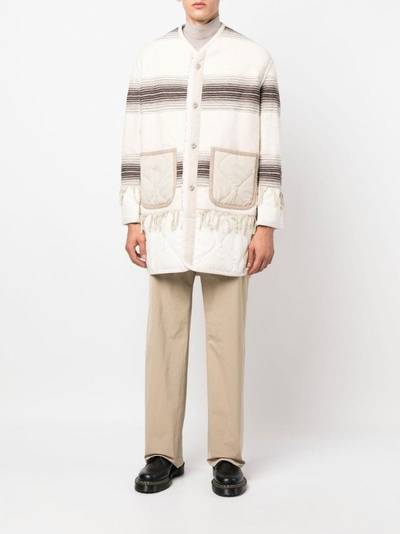 Junya Watanabe MAN fringed stripe-print jacket outlook