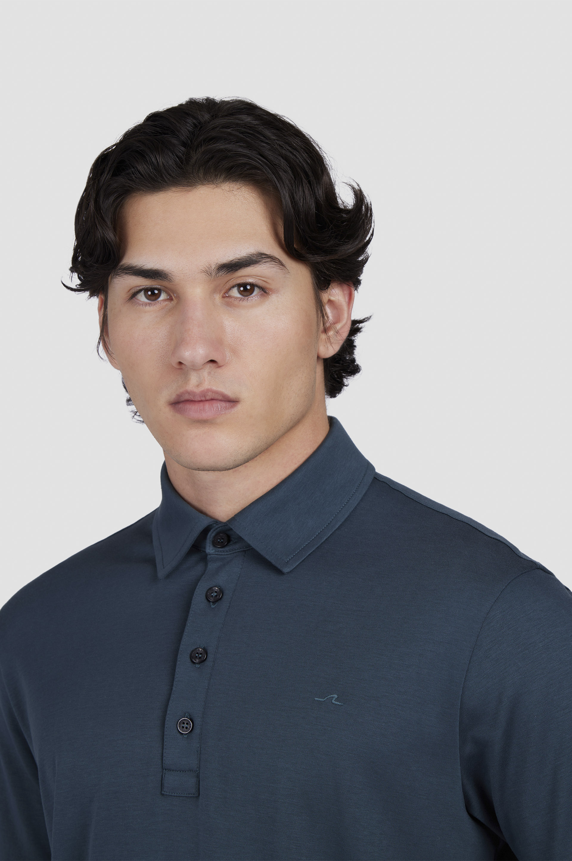 SUPIMA® COTTON JERSEY POLO SHIRT WITH SHARK FIN EMBROIDERY - 4