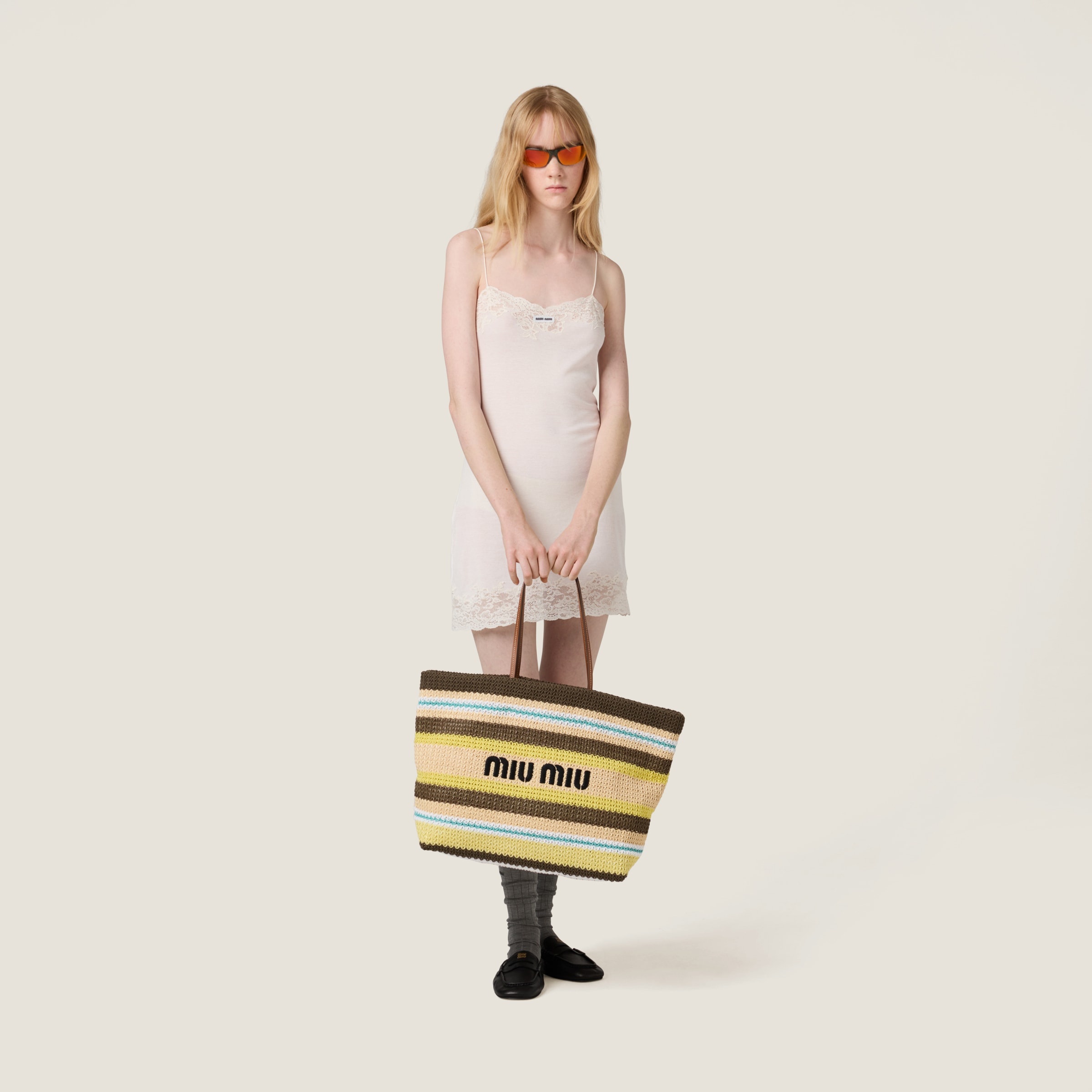 Raffia-effect woven tote bag - 2