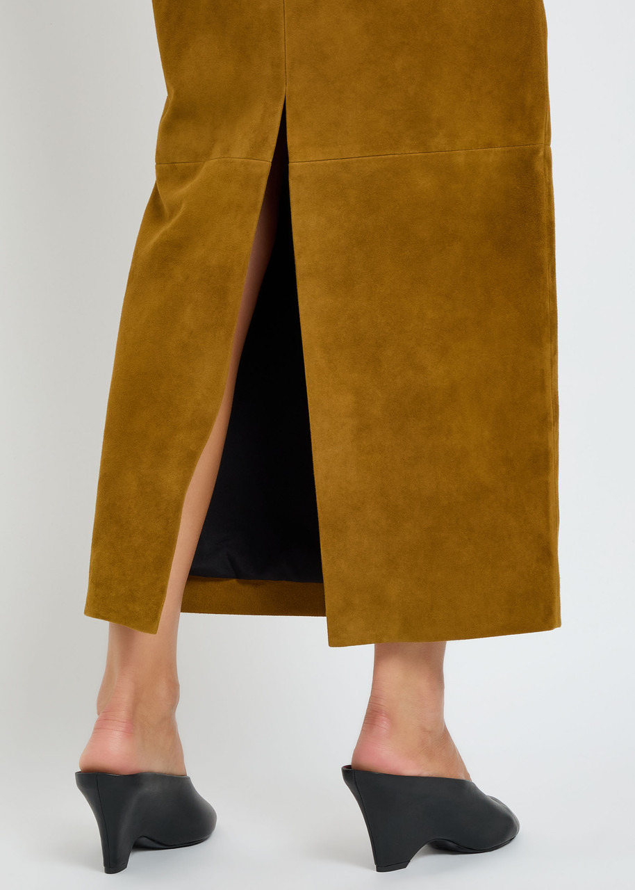 Khaite Loxley Suede Midi Skirt - 5