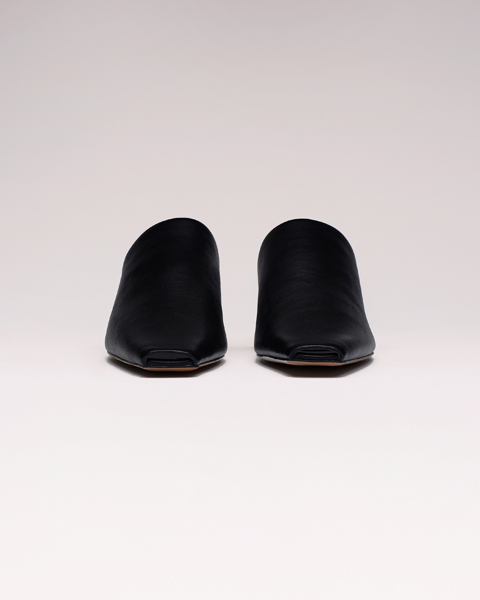 VILMA - Leather mules - Black - 2