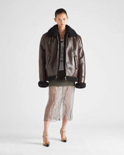 Prada Oversized shearling jacket outlook