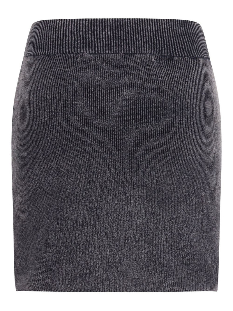 ribbed logo-embossed skirt 3