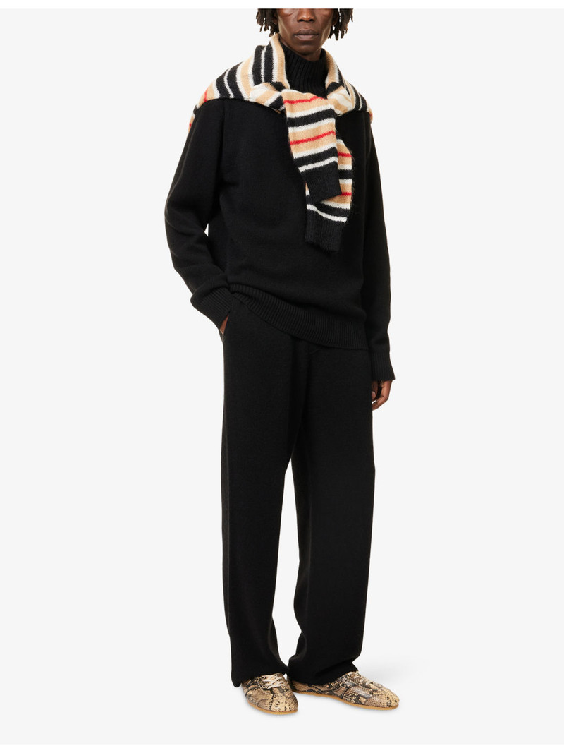 The Elder Statesman Brushed Wide-Leg Cashmere Trousers outlook