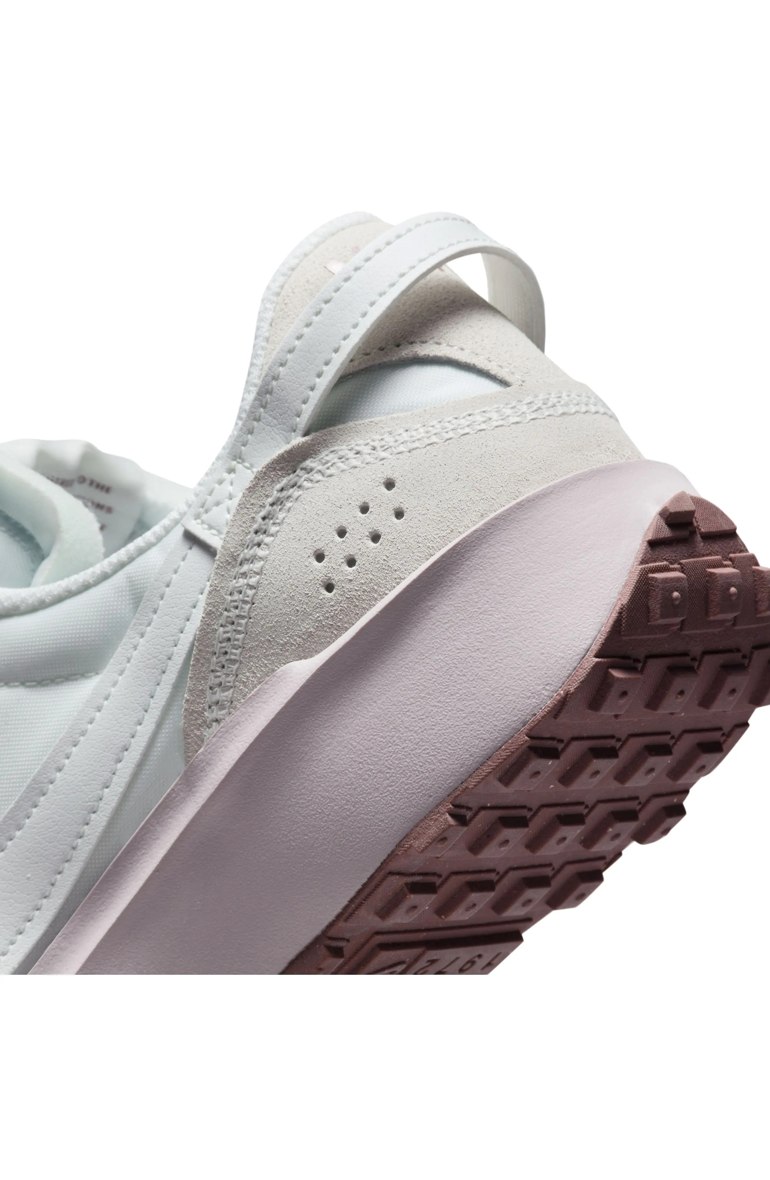 Waffle Debut Sneaker in White/Platinum/Mauve - 9