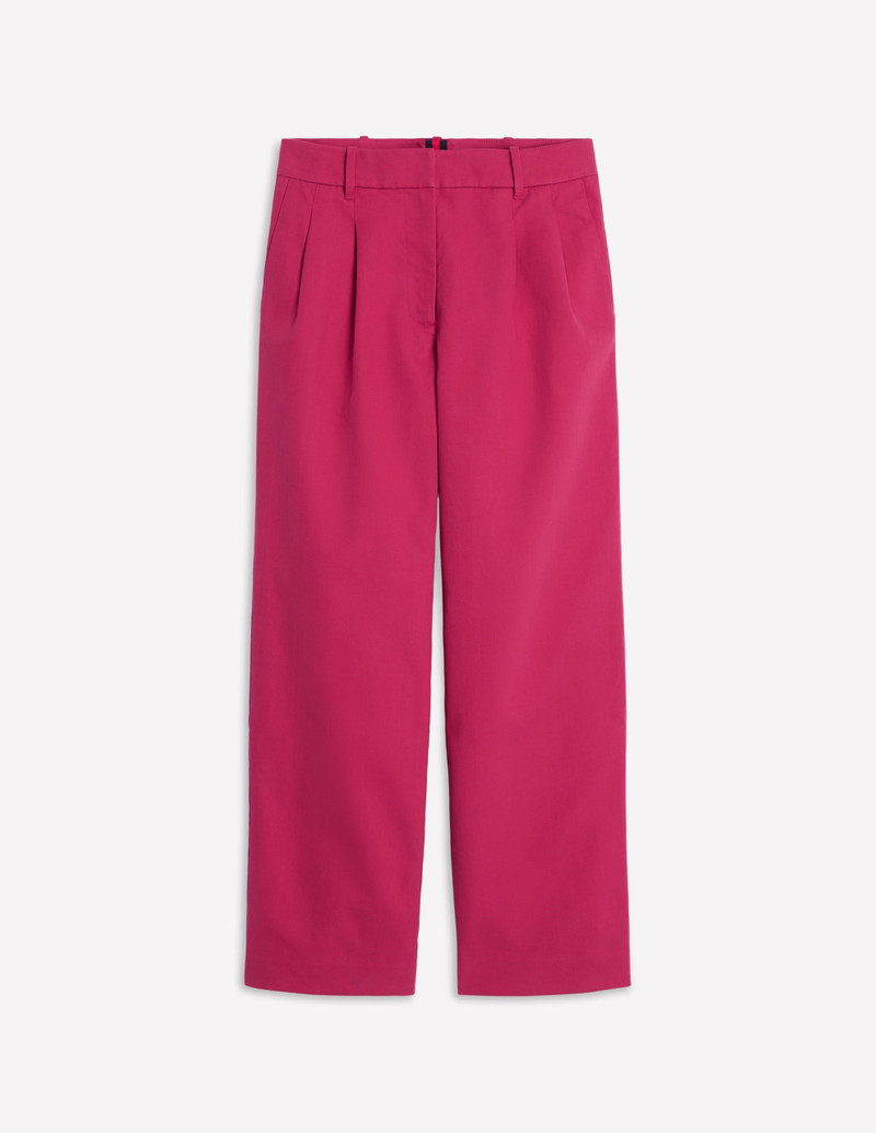 Bloomsbury Cotton Pants-Bright Cherry 1