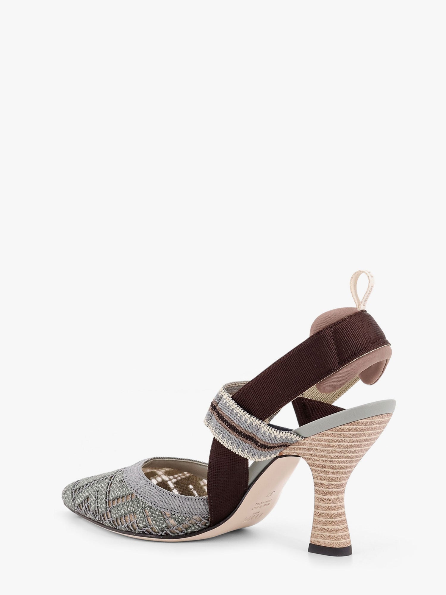 Fendi Colibrã¬ Mesh Slingback With Ff Embroidery - 3