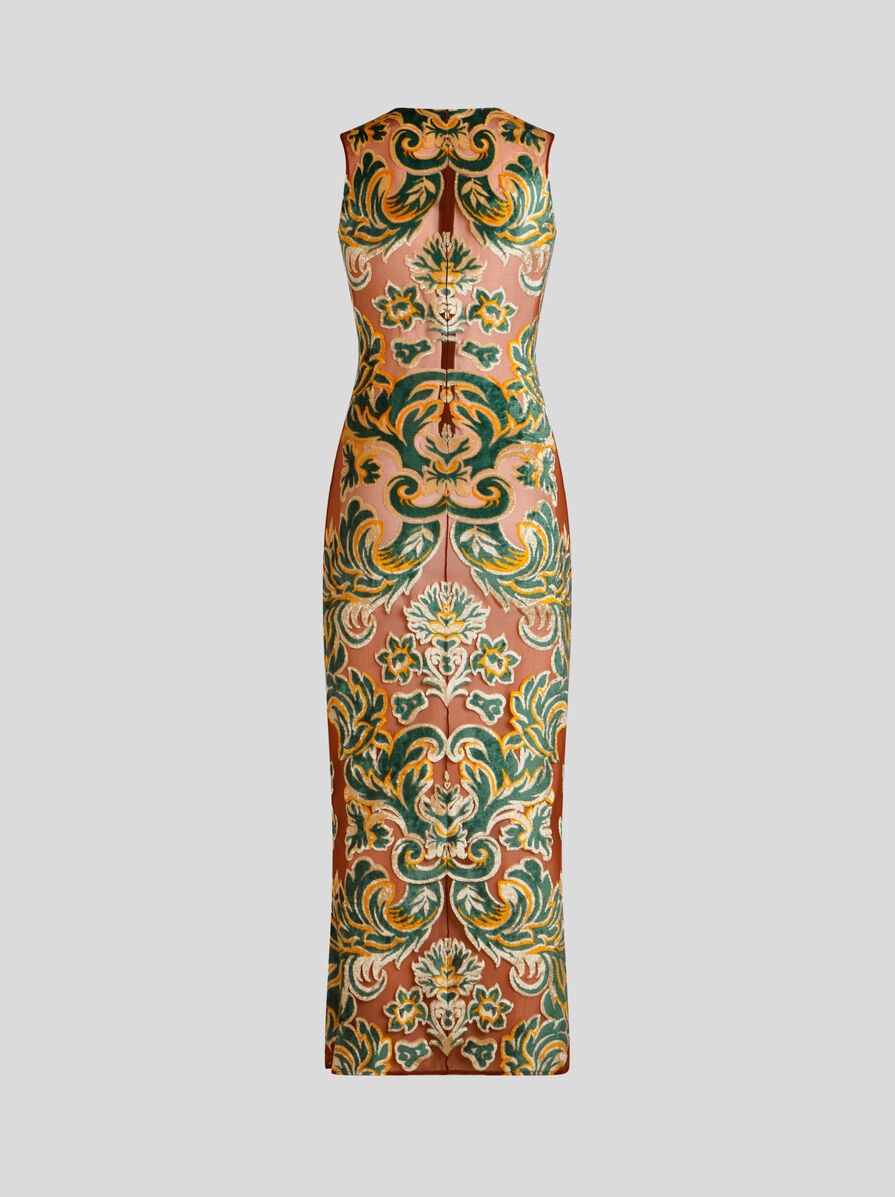 ワンピース Etro Velvet Jacquard Tulle Dress Etro TULLE AND JACQUARD VELVET DRESS | REVERSIBLE
