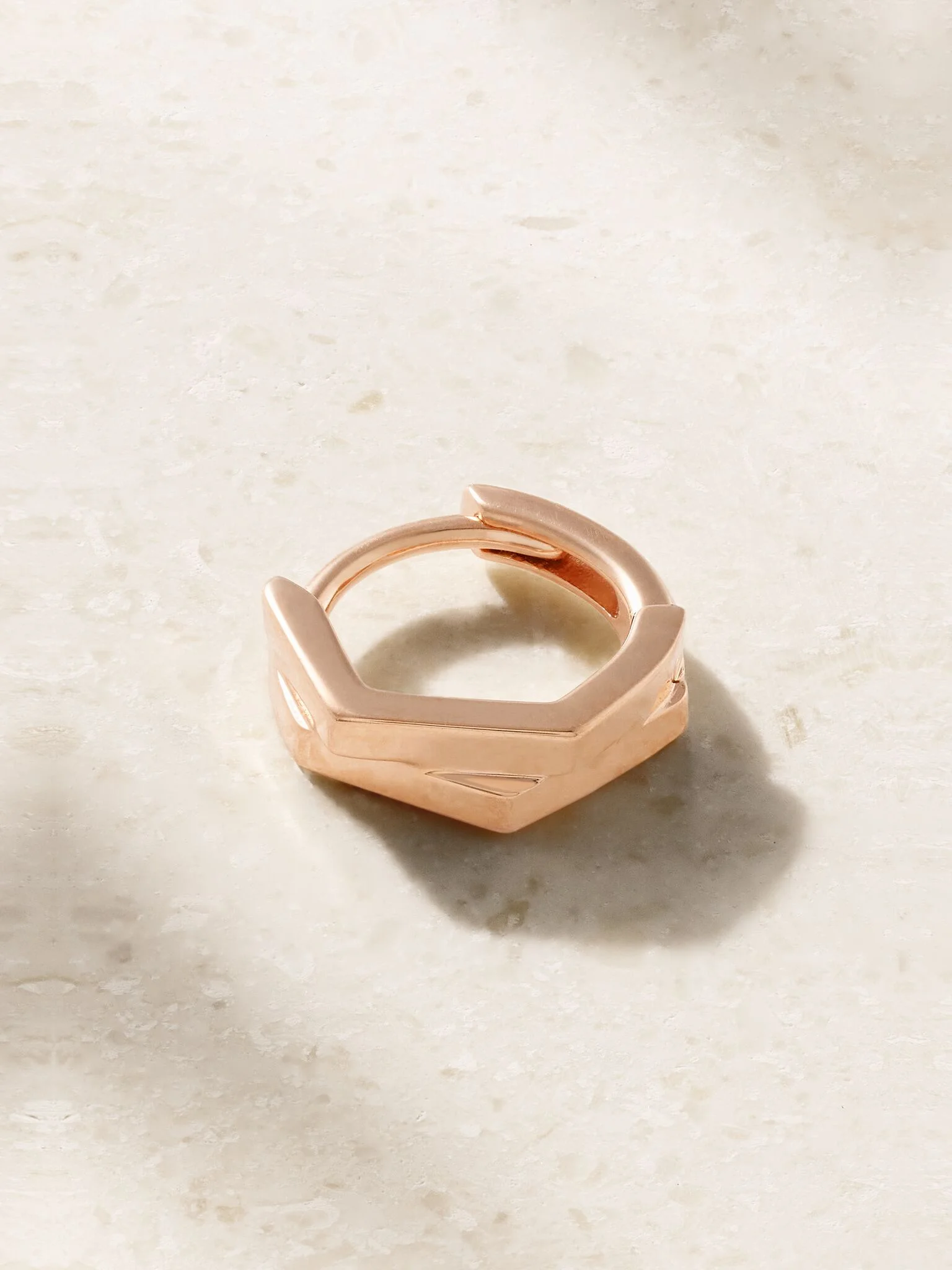 18-karat rose gold single hoop earring Gold - 1
