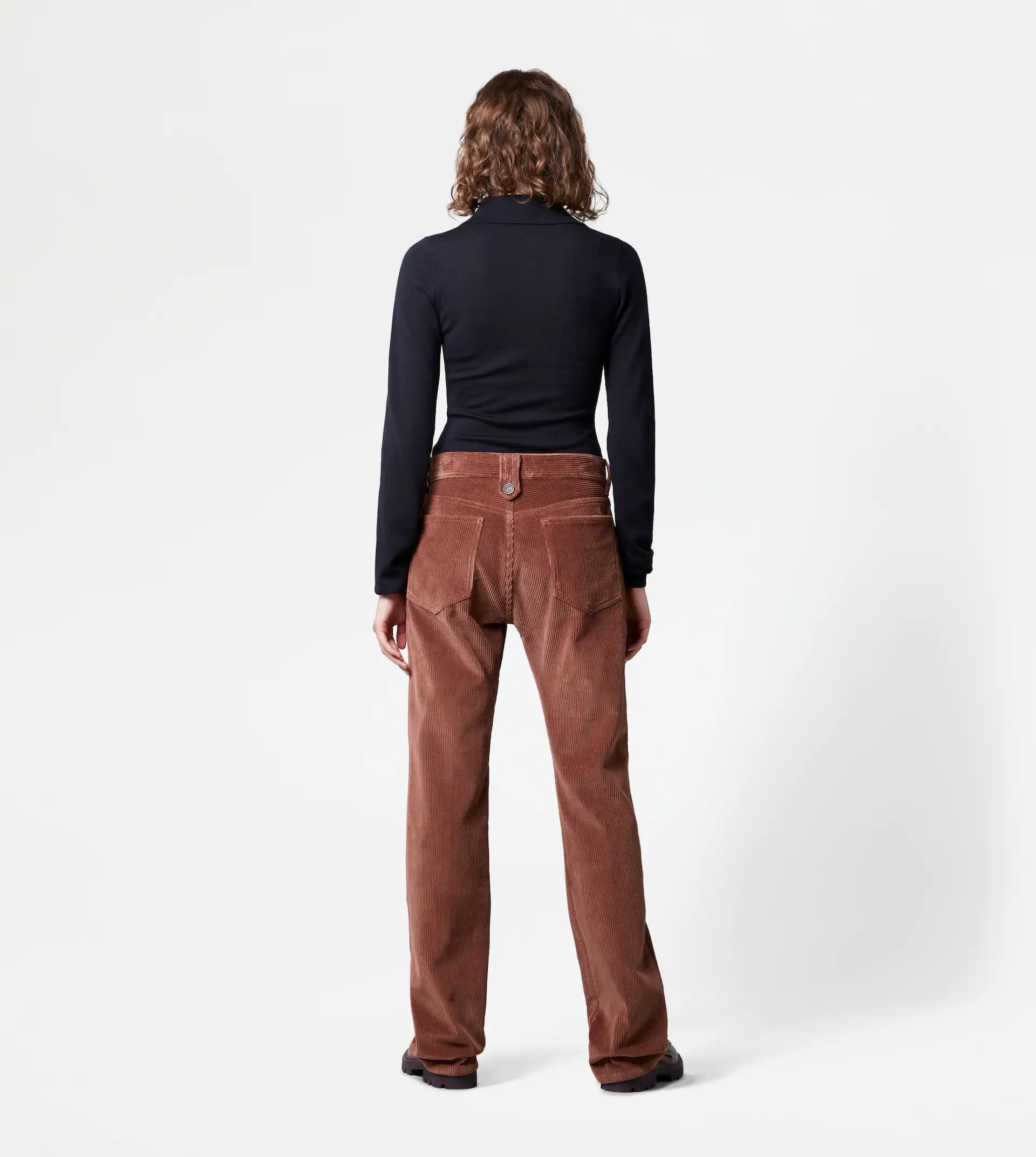 5-POCKET TROUSERS IN VELVET - PINK - 3