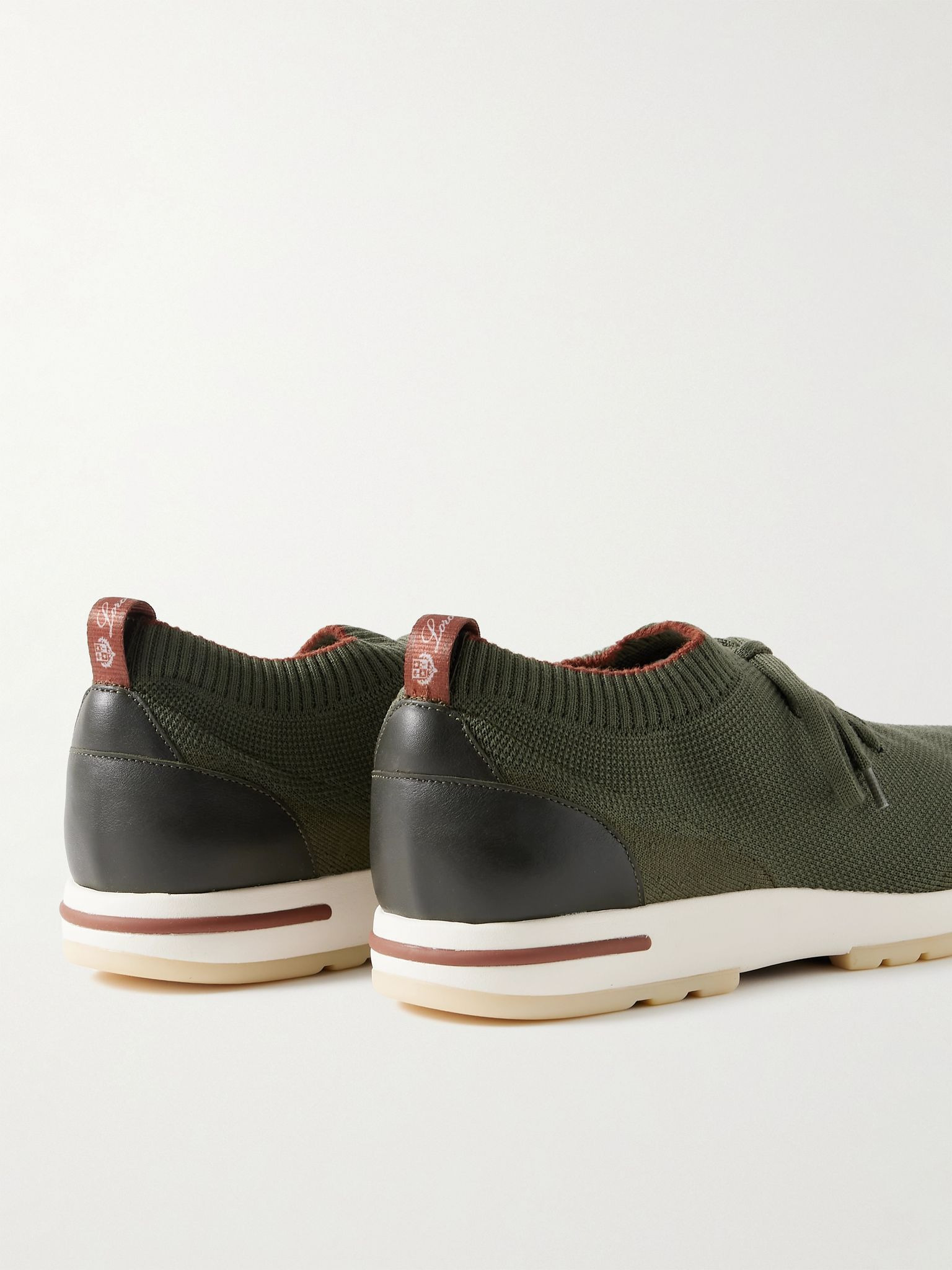 360 Flexy Walk Leather-Trimmed Wish® Wool Sneakers Green - 5