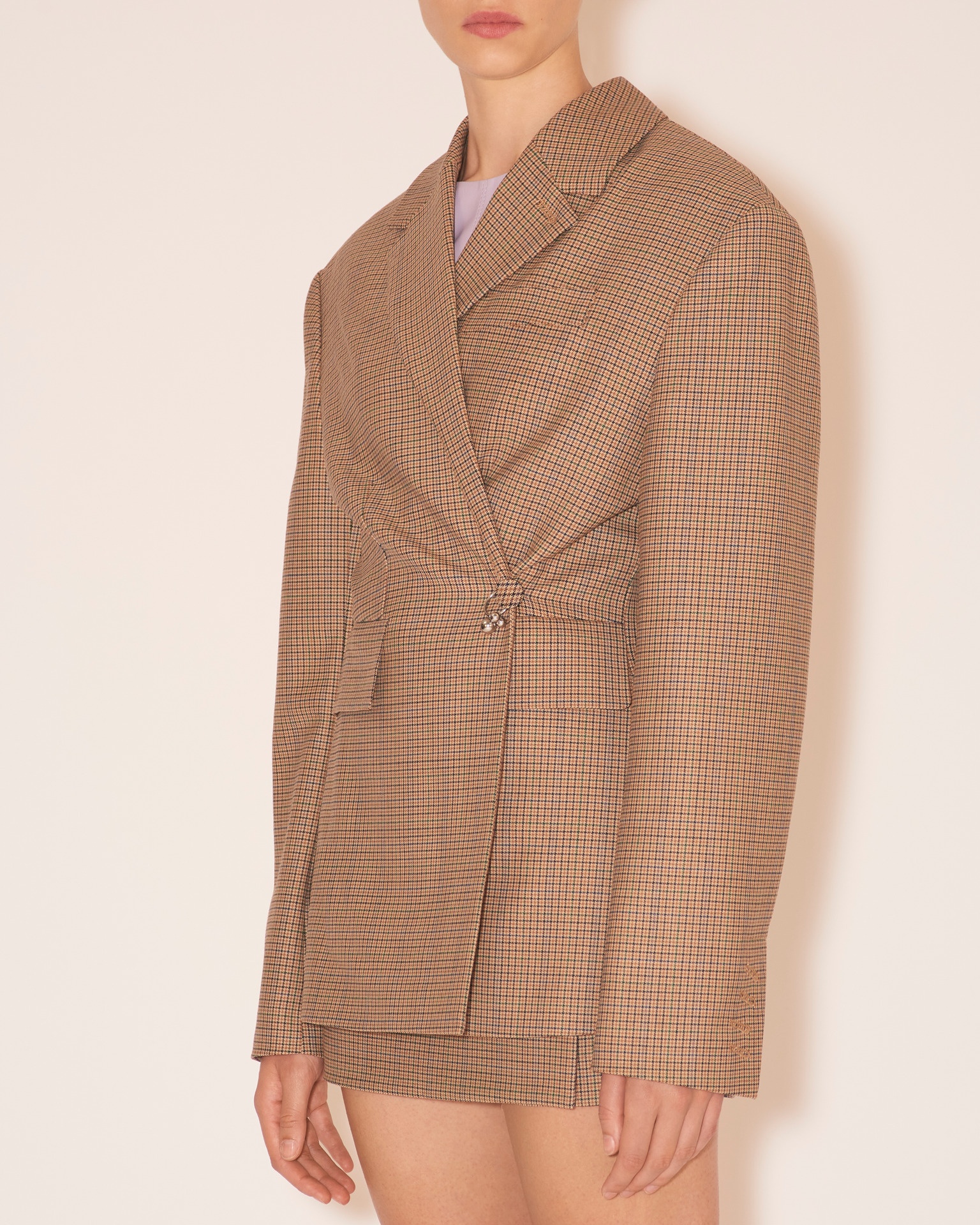 DANNI - Asymmetric blazer - Camel - 6
