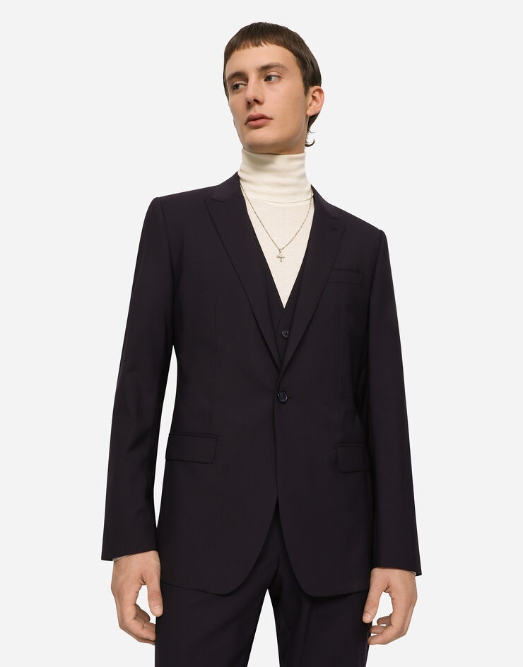 Stretch wool three-piece Martini-fit suit - 4