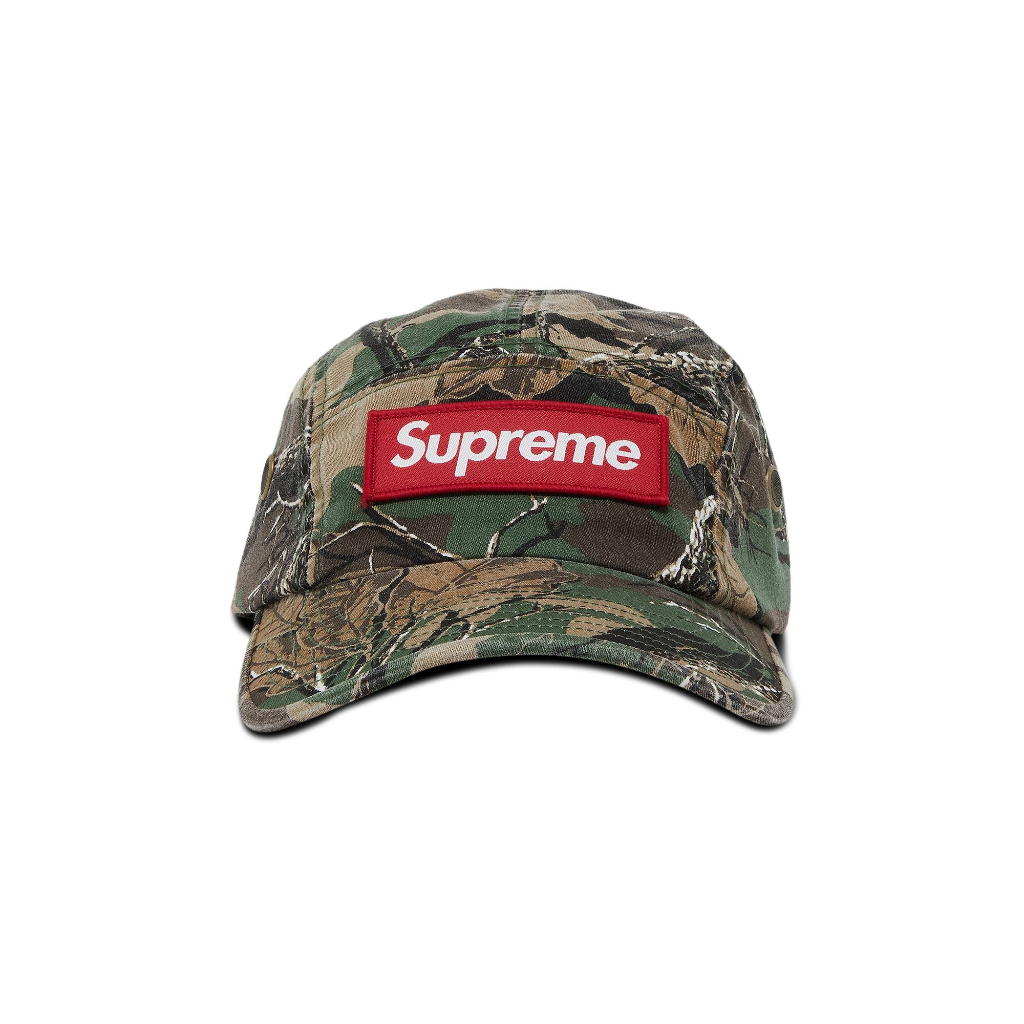 Supreme Washed Satin Camo Camp Cap 'Woodland Camo