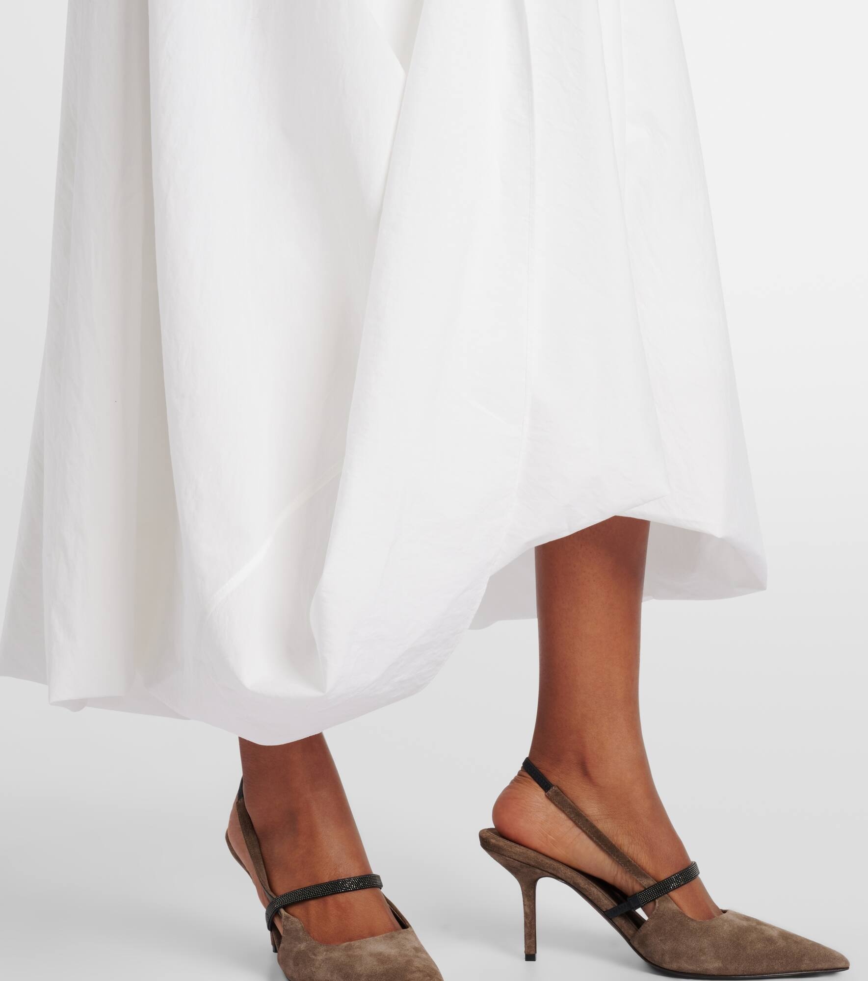 Cotton-blend midi dress - 5
