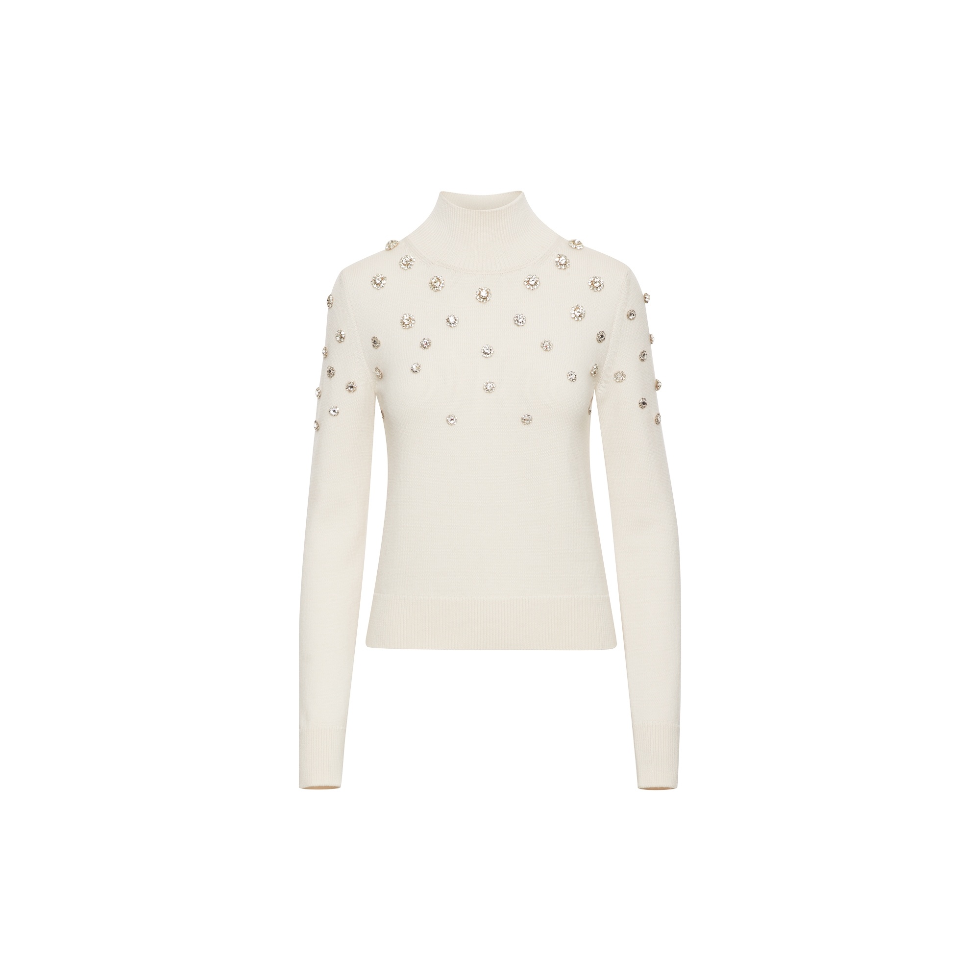 CRYSTAL EMBROIDERED TURTLENECK - 5