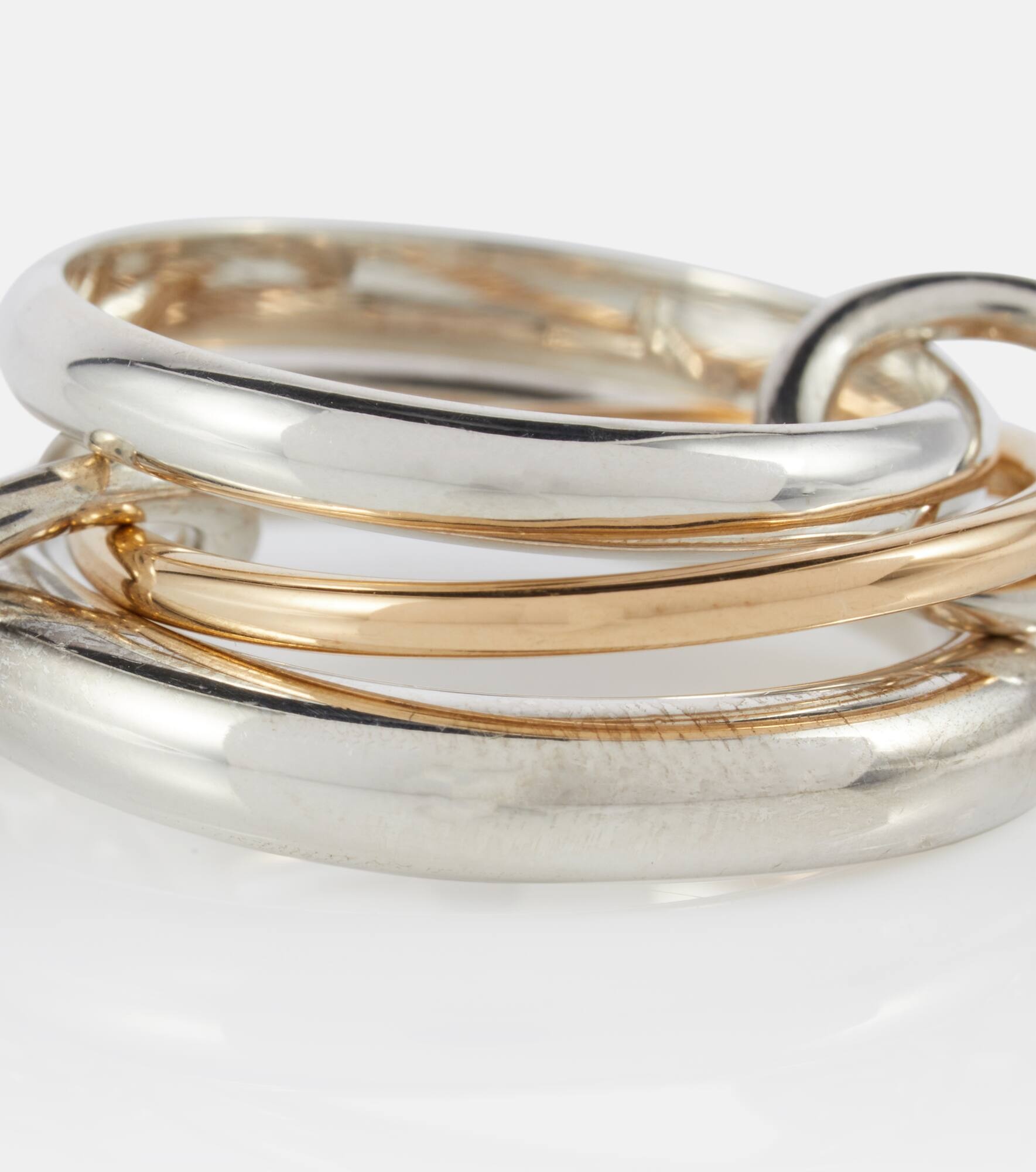 Amaryllis sterling silver and 18kt gold ring - 6