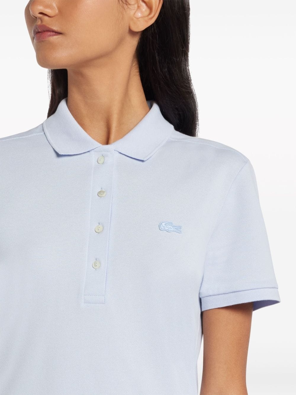 logo-appliquÃ© cotton polo dress - 5