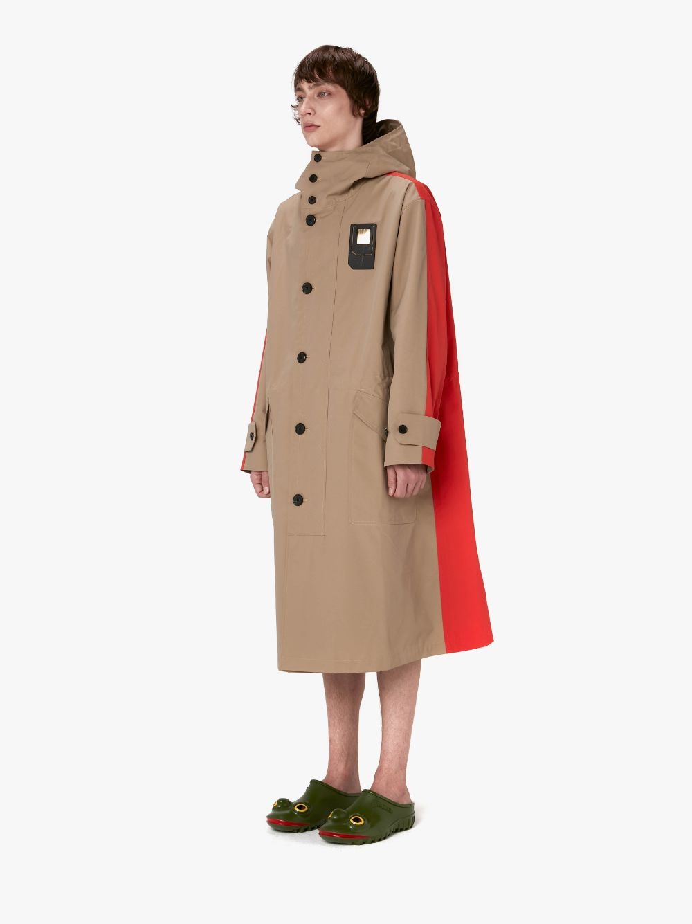 LONG COLOUR BLOCK PARKA - 4