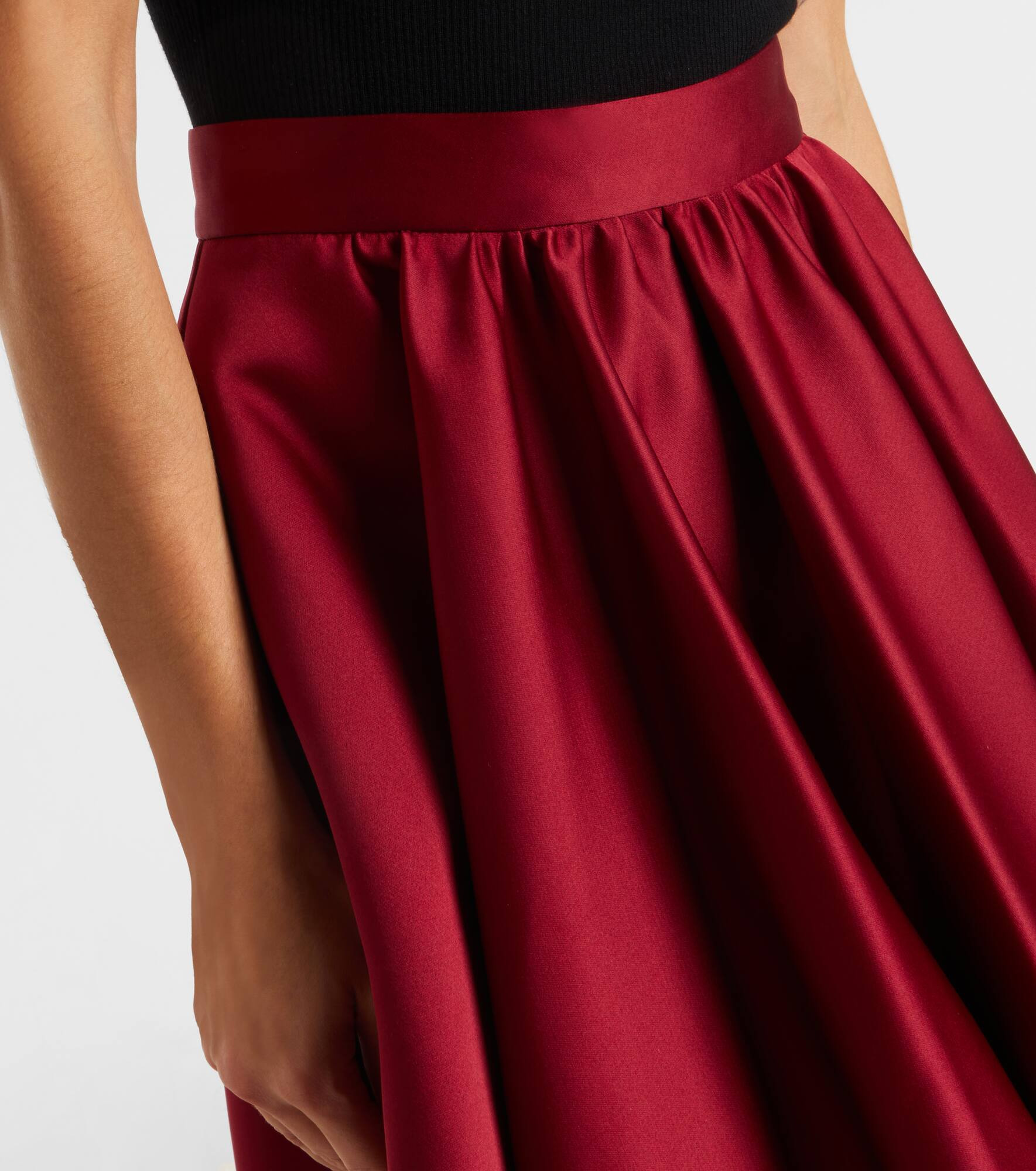 Farneto duchess satin midi skirt - 4