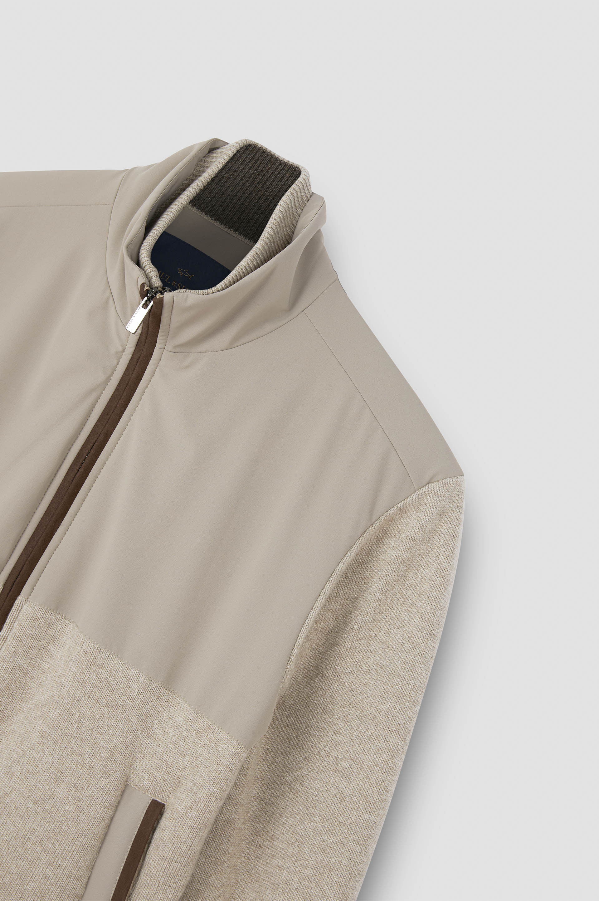 HYBRID JACKET IN WOOL AND CASHMERE WITH SUEDE AND TYPHOON® RE-4X4 STRETCH DETAILS - 6