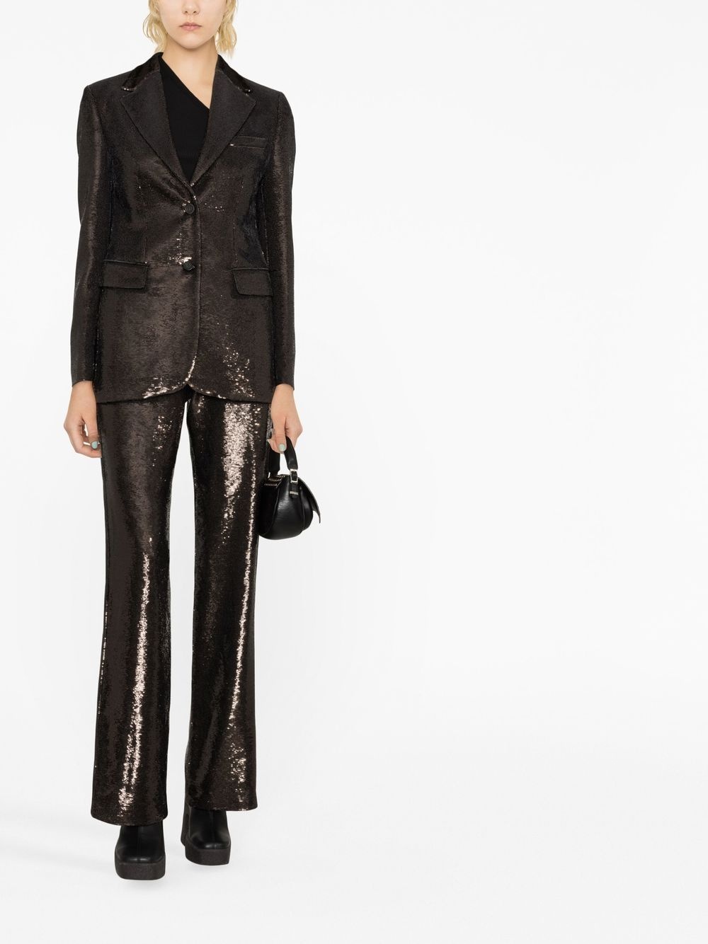 sequin single-breasted blazer - 2