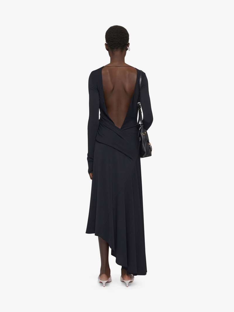 ASYMMETRIC DRAPED DRESS IN CREPE JERSEY 4