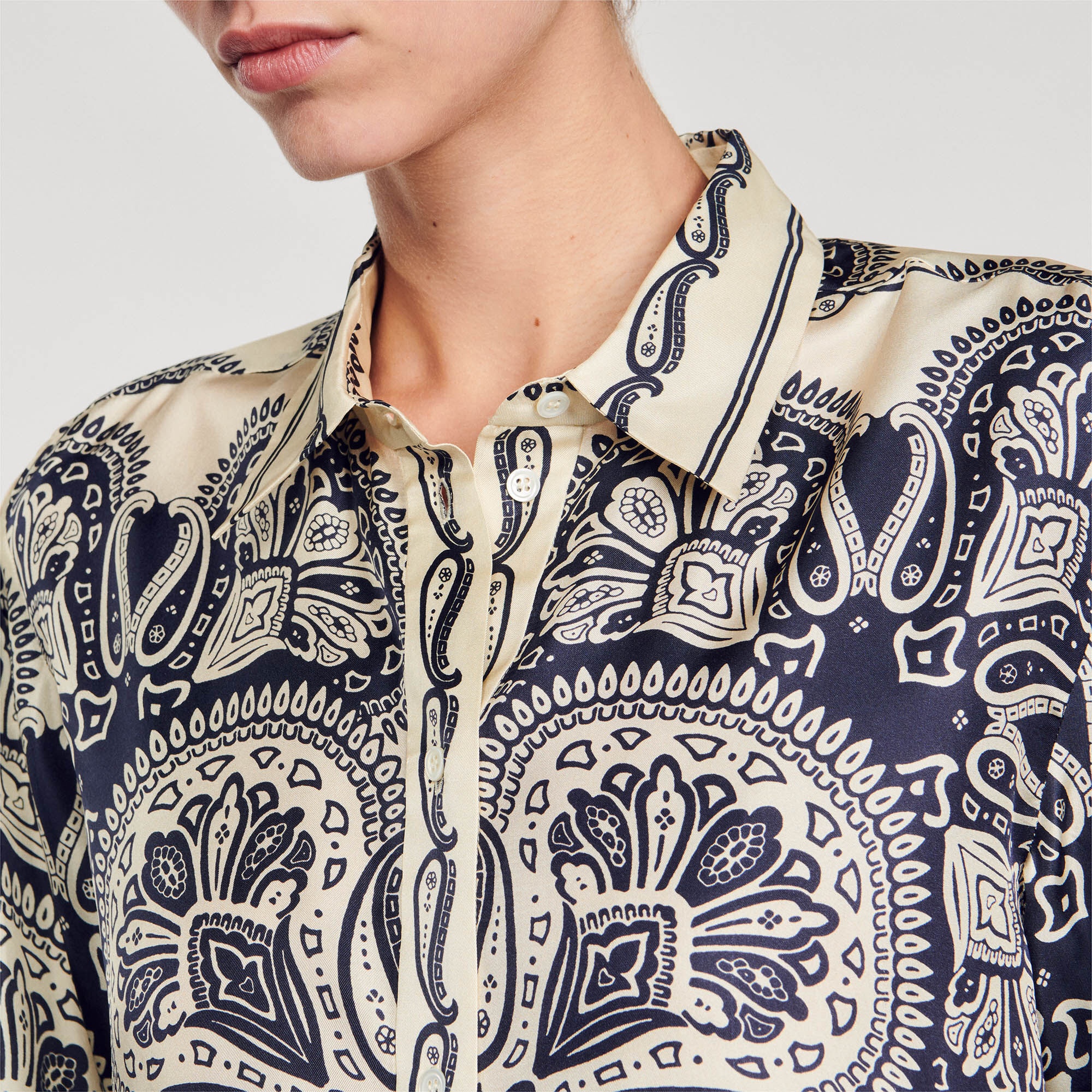 PATTERNED SILK SHIRT - 4