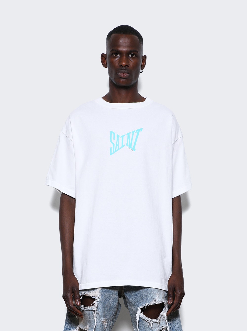 Printed Logo Ribon Tee White - 3