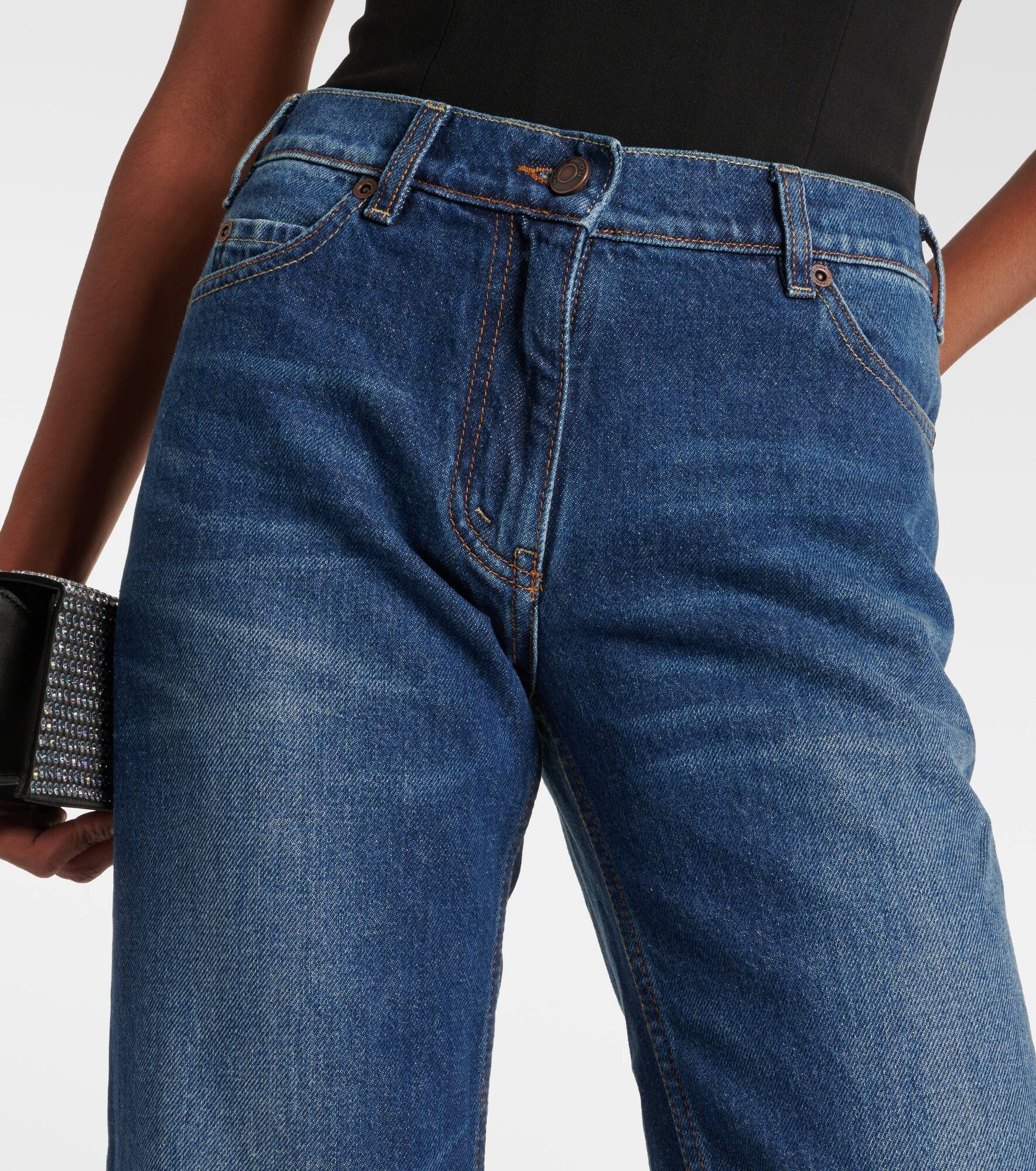 Low-rise flared jeans - 4