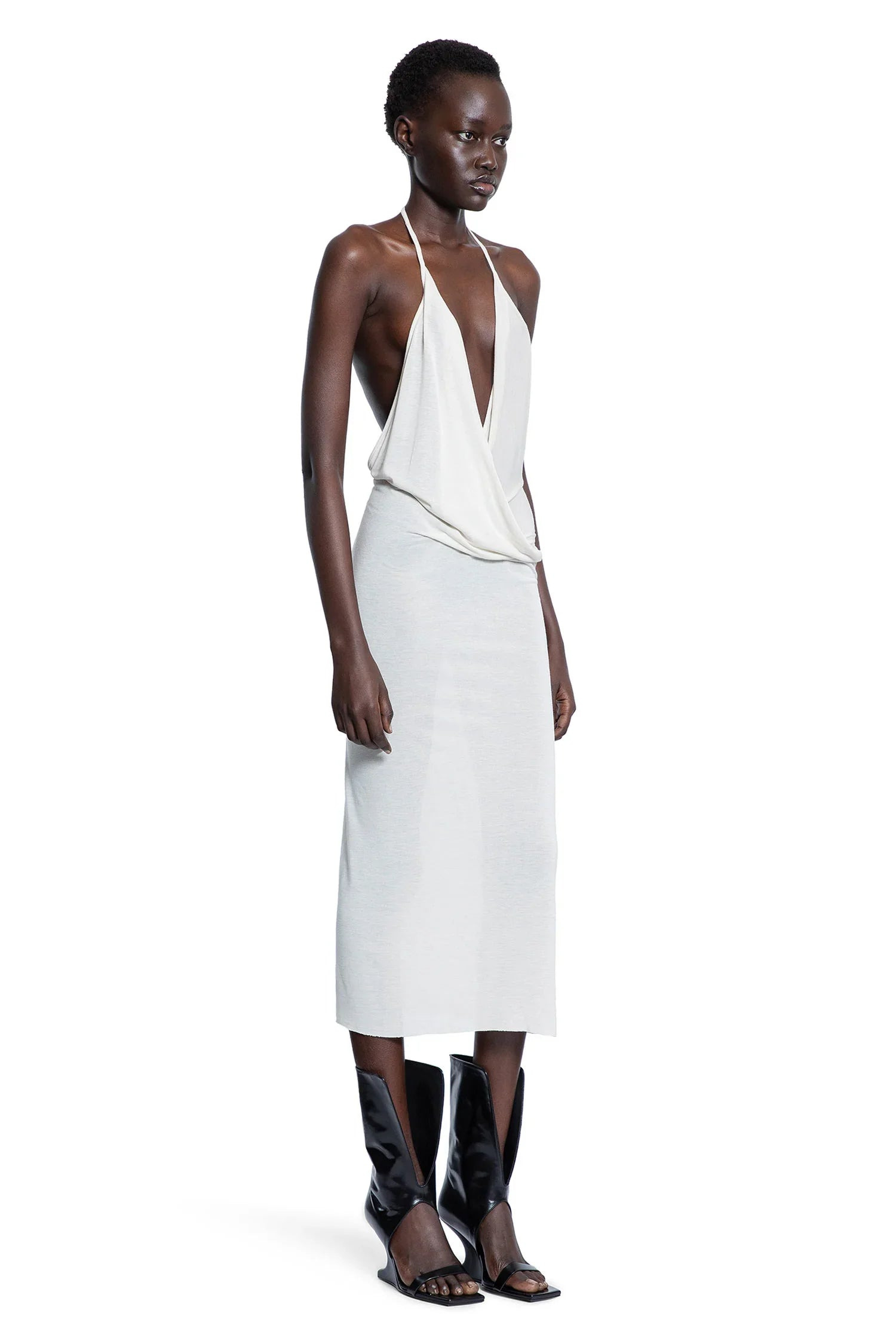 Hollywood-Draped-Dress-In-Viscose-Silk-Jersey - 2