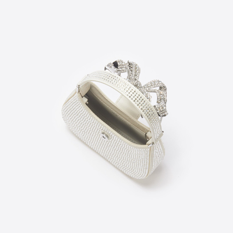 self-portrait Champagne Rhinestone Micro Crescent Bag outlook
