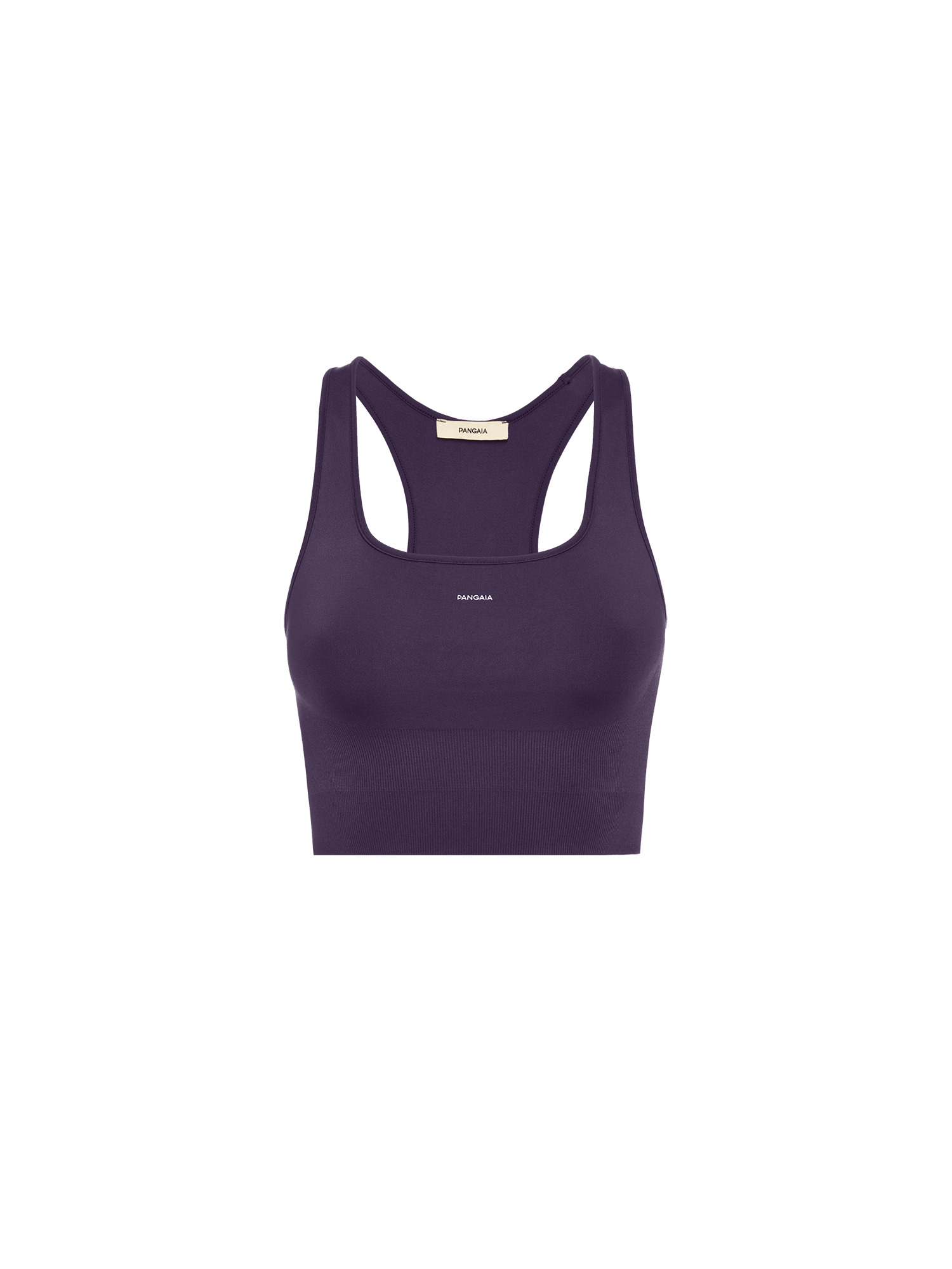 Womens Plant-Stretch Compressive Sports Bra - Blackberry Purple - 1