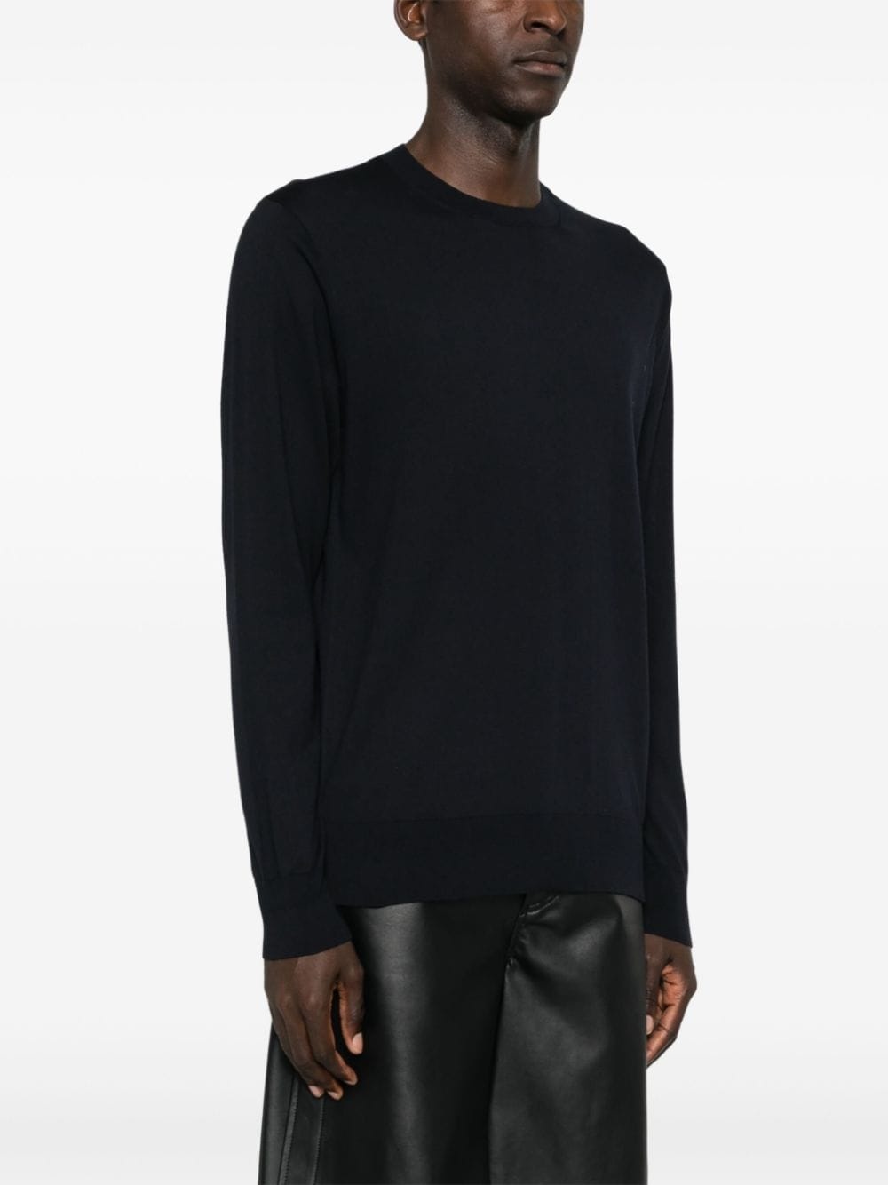 crew-neck fine-knit jumper - 3
