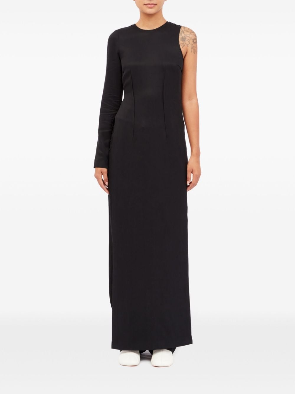 pintucked one-shoulder blouse - 2