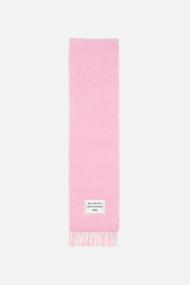 Wool scarf - Old pink/white 1